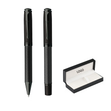 Luxury Metal Custom Pen Model Gravave Logo mit Geschenkbox Stift Set Carbonfaser -Rollerball -Stift